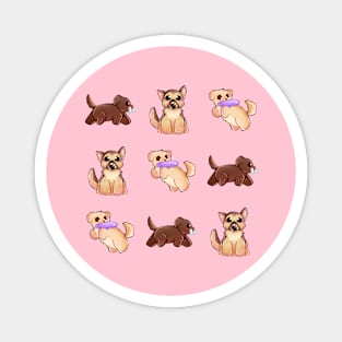 3 Dogs Pattern Magnet